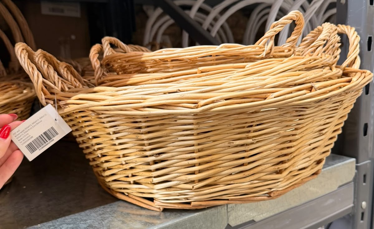 Willow basket D50xH15, D45xH13, D40xH12, D35xH10, D30xH9 cm, 6 pcs